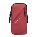 Cell Phone Armband Wrist Bag, Universal Fit, Water Resistant, Breathable, Phone Holder for Running Cycling Climbing Hiking Gym,Fits The Arm, Firm and Does Not Slide (Red) - color: Red