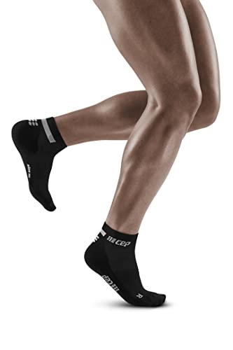 CEP Men's The Run Low Cut Socks 4.0 - Athletic Performance Socks - color: 4.0 - Black, size: 3