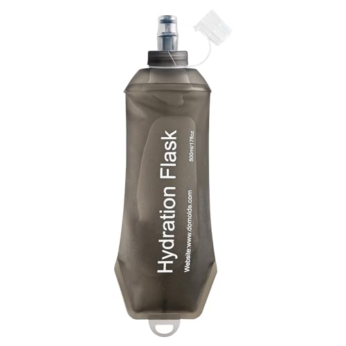 500ml Soft Flask Soft Water Bottle for Running, Hiking, Cycling and Climbing - Grey - color: 500ml, grey