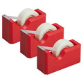 JAM PAPER Colorful Desk Tape Dispensers - Red - 3/Pack - color: Red, size: Pack of 3