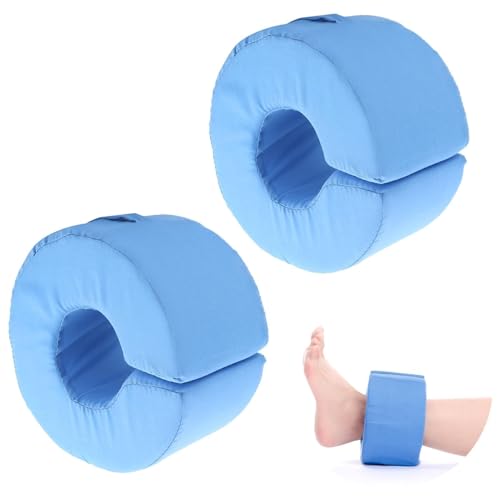 2 PCS Foot Elevation Pillows, Blue Hand Ankle Foam Cushion Leg Hand Lifting Pillow Stabilizer with Ankle Heel Elevator Wedges Foot Support Pillow