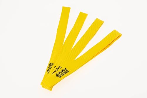 Q'Straint Q-57580-13 Yellow Webbing Loop Strap 11 Inch Length – Pack of 4, OEM Tie-Down Accessory for Wheelchair and Mobility Transport Systems
