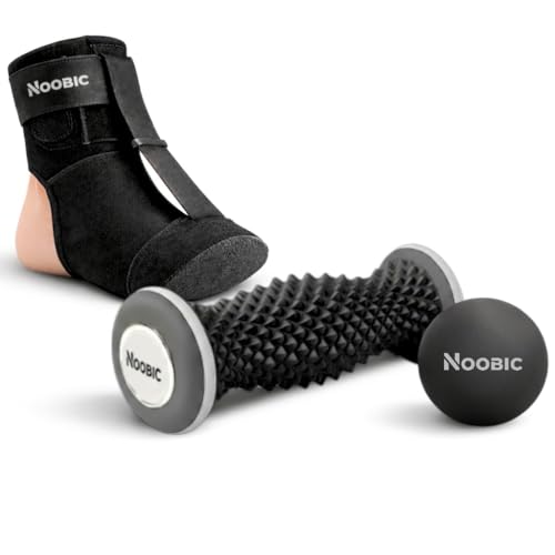 Plantar Fasciitis Night Splint, Foot Roller & Lacrosse Ball for Tension Relief, Foot Pain Relief Heel Spur, Arch Pain, Achilles Tendonitis, Comfortable and Gentle Foot Brace Men and Women (S) - size: Small