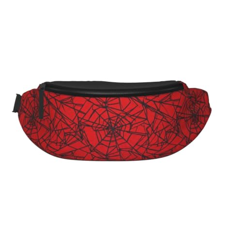 Dujiea Fanny Pack, Geometric Spider Web Lines Waist Bag With Headphone Hole Belt Bag Adjustable Sling Pocket Fashion Hip Bum Bag For Women Men Kids Outdoors Casual Travelling Hiking Cycling - color: Geometric Spider Web Lines