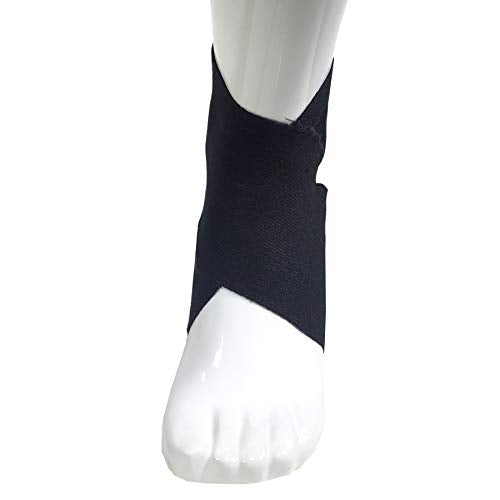 Champion Figure-8 Ankle Support, Light Elastic Compression Brace, Muscle Joint Recovery, Black, Medium - color: Black, size: Medium