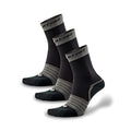Thirty48 Cycling Socks with S.Café Fabric For Men and Women 3 Pairs - color: Black/Grey [3 Pairs], size: Large