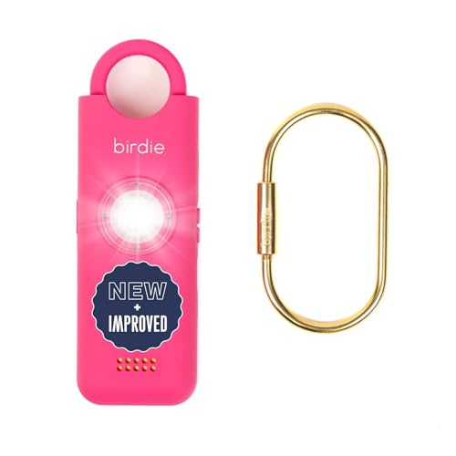 She’s Birdie 3.0 New Version – The Original Personal Safety Alarm for Women by Women–Loud Siren, Flash Light and Rechargeable Battery in a Variety of Colors (Hot Pink) - color: Hot Pink