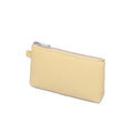 Small Makeup Bag for Purse, Leather Cosmetic (Almond Yellow) - color: PU/Almond Yellow