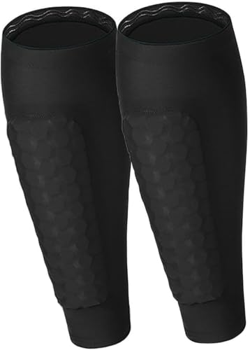 New Soft Shin Guards for Breathable & Anti-Slip Soccer Shin Pads with Honeycomb Protection for Football, Skateboard and Outdoor Activities - size: Large