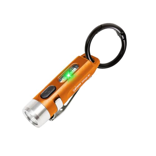 M1 Mini EDC Keychain Flashlight Clip-on Portable Safety Signal Light - color: Orange