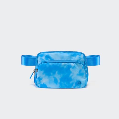 Pander Nylon Crossbody Belt Bag with Excess Strap Keepers, 6-Pocket Adjustable Sling Fanny Pack for Travel and Everyday Carry, Cloud Blue - color: Cloud Blue