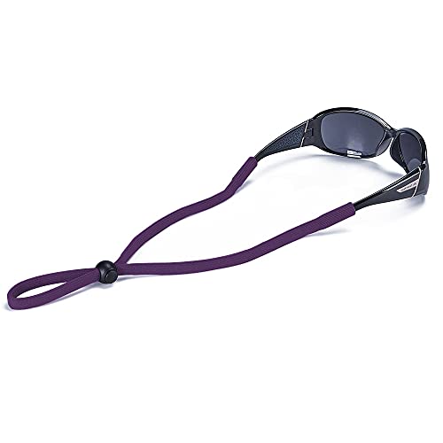 SHINKODA 6-Pack Slip-On Glasses Strap Universal Fit Cord Eyewear Retainer - color: Deep Purple/Light Grey/Peacock Blue/Wine/Desert Sand/Black/6pcs/Adult-standard