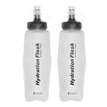 TRIWONDER Running Water Bottle Handheld Plastic Flask Hydration Vest Packs Waist Belt Replacement for Runners Marathon Cycling Hiking - color: 03 Soft Flasks - White - 350ml/11.83oz - 2 Packs