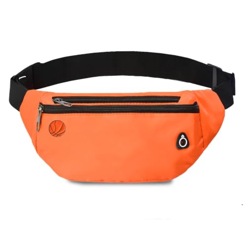 Fanny Packs for Men and Women Water-Repellent Sports Waist Pack Bag - color: 1pack-Ball Pattern Orange