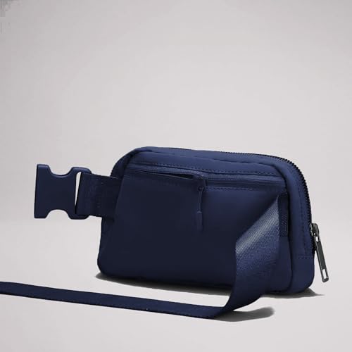 YOSHUYUKI Fanny Pack Crossbody Bag Trendy Waterproof Small Cross Body Purse for Women Men Fashion Waist Packs Mini Belt Pouch Chest Bum Hip Bag Lulu Dupes for Travel Vacation Running True Navy - color: True Navy