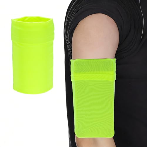 Cell Phone Armband Sleeve, Universal Arm Band Fluorescent Yellow - color: Fluorescent Yellow