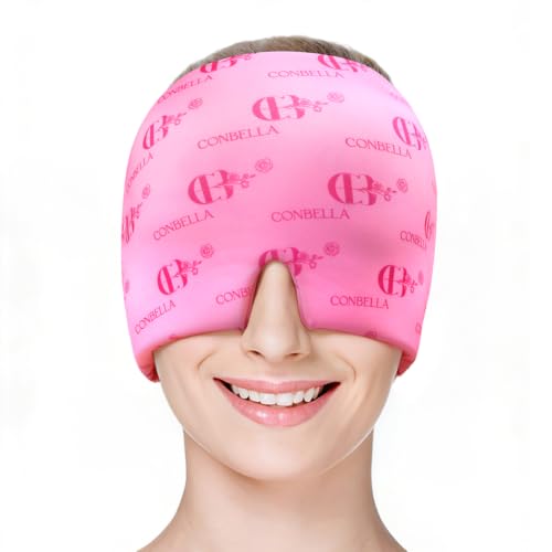 Migraine Relief Cap, Soothing Headache Ice Face Mask Products - color: Pink2