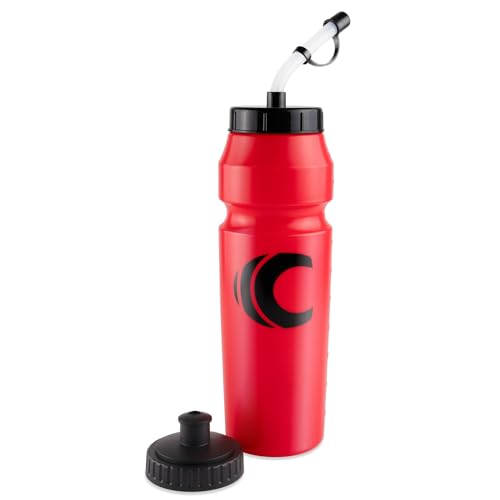 Cannon Sports 1 Liter Sports Water Bottle, 2 Lids, BPA-Free (Red) - color: Red