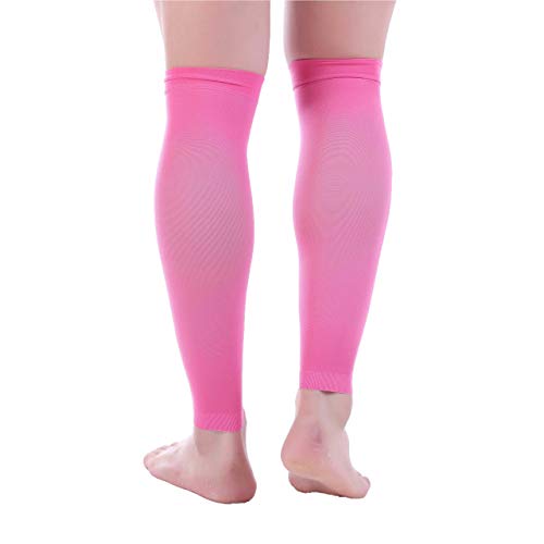 Doc Miller Compression Calf Sleeve for Men & Women, 20-30mmHg - color: Pink, size: Medium REGULAR