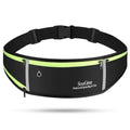 SooGree Men Women Running Waist Pack, Adjustable Waterproof Fanny Pack with Reflective Strip, Runner Belt for Running Walking Cycling Camping Gym - color: Black-Green
