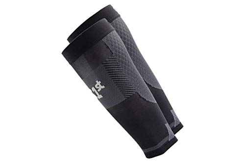OS1st Thin Air Compression Calf Sleeves TA6 for running, maximizing airflow and relieving shin splints - color: Black, size: Small