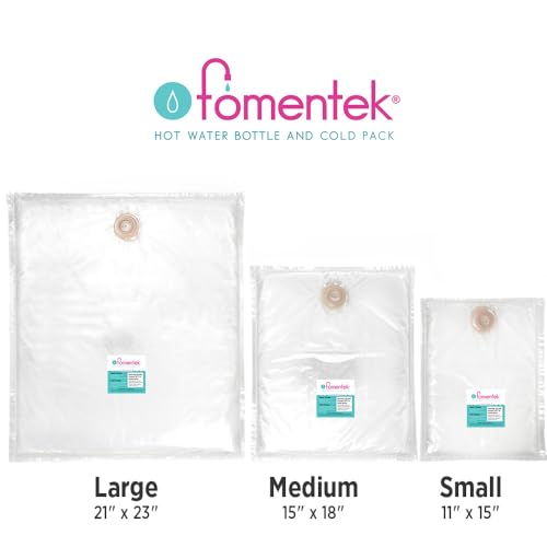 Fomentek Hot Water Therapy Bag - Hot & Cold Water Bottle - Soothing Heat - Comforting for Cramps, Soothing Relief for The Back, Stomach, Feet, Neck, Shoulders, USA-Made, Large (21” x 23”) - size: Large (Pack of 1)