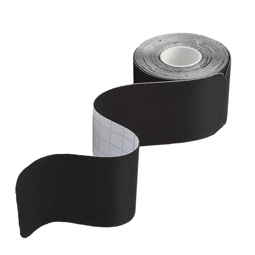Kinesiology Tape, Premium Precut Roll, Elastic Cotton, Hypoallergenic, 20 Precut Strips, Ideal for Muscle Support & Injury Prevention (Black) - color: Black
