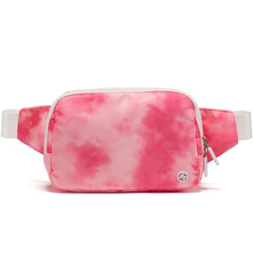 Pander Belt Bag Large 2L, Nylon Fanny Pack Purse for Women and Men with Adjustable Strap - color: Cloud Pink