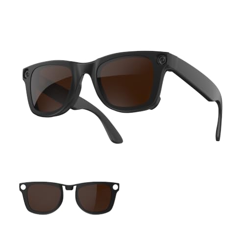HIBLOKS Polarized Clip-on for Ray-Ban Meta Wayfarer (Standard 50-22, Brown) - size: Standard, Brown, Matte Black Frame