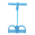 Sit Up Belt Pedal Tensioner, Multifunctional Pull Rope Body Trainer, Elastic Latex Yoga Body Trimmer Shaper, Tension Rope for Sit Up, Yoga Waist Arm Leg Stretch Training(Blue)