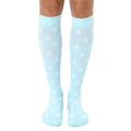 Living Royal Compression Socks - Graduated Compression 15-20mmHg, Padded Cushion Bottom Fun Socks, Moisture-Wicking - color: Daisy