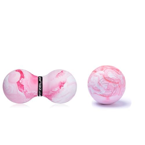 FITZELAR Massage Lacrosse Balls for Myofascial Release, Quality Certification, Massage Deep Tissue for Back and Shoulder, Trigger Point Therapy, Muscle Knots, Relieving Muscle Pain (2Pink) - color: 2pink