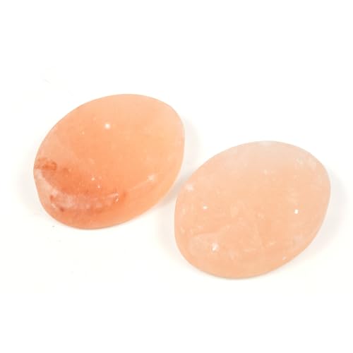 2 Pcs Leaf Shape Himalayan Salt Massage Stones Hot Massage Cold Massage Stones Set Warm Rocks Kit for Facial SPA3.93 * 2.76IN(10 * 7CM - size: LEAF SHAPE