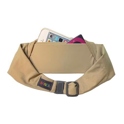 BANDI KIDS Pocket belt for Medical, Sports, Play Comfortable fit Adjustable waist pack, Made In USA - color: Taupe