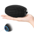 Vibrating Massage Ball with Rolling Head for Plantar Fasciitis - color: Black