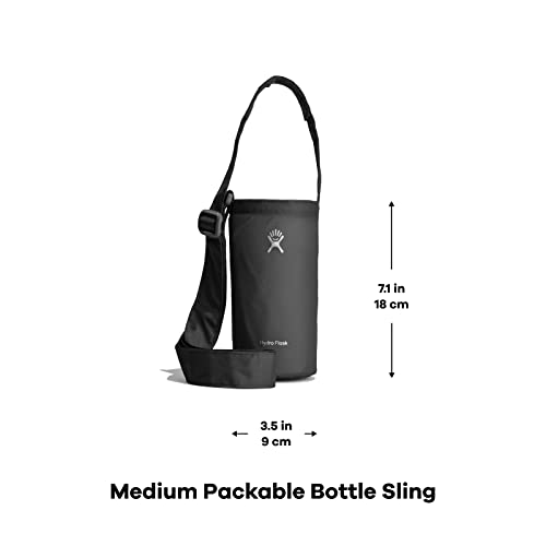 Hydro Flask Accessory Reusable Water Bottle Carrier Holder Medium Packable Bottle Sling Dew - for 32 oz and 40 oz Bottles - Adjustable, Collapsable, BPA-Free, Non-Toxic - color: Dew Blue, style: Medium