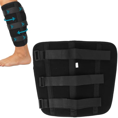 Agatige Calf Fixed Stabilizer, Comfortable Fibula Fracture Brace Calf Support Strap Splint Tibia and Fibula Protector Shank Fracture Fixation Strap for Men and Women (S) - size: S