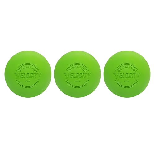 Velocity Lacrosse Balls - 1, 2, 3, 6, 12, 18, 24, 36, 60 and 120 Packs - for Practice, Official NFHS and College Approved Size - color: Lime Green, size: 3 Balls, style: Practice Ball