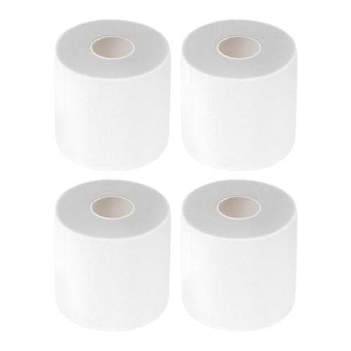 PATIKIL Foam Pre Wrap Athletic Tape 2.75 Inch x 30 Yards, 4 Rolls Non-Adhesive Prewrap Headbands for Hair Soccer Sport Wrists Elbows Knees Ankles, White - color: White