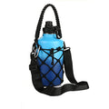 Water Bottle Carrier Strap Wine Cup Holder for Sports Bottle Sling Water Flask 17-25oz 32oz-40oz 64oz - color: Black (For 64oz)