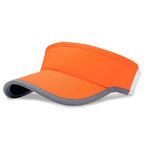 Headsweats Unisex Adult Lightweight Performance Running Reflective Visor - color: Hi Viz Orange Reflective