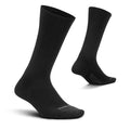 Feetures Plantar Fasciitis Relief Light Cushion Crew Sock, Black - color: Black (1 Pair), size: Large