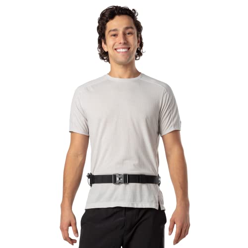 Nathan Peak Running Hydration Waist Pack Belt w/ Speed Draw Flask Water Bottle, 18oz/535 ml Push/Pull Race Cap, Expandable Zippered Stretch Pocket
