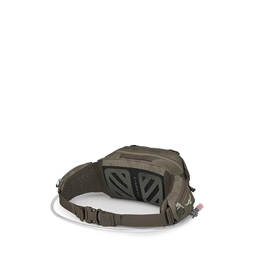Osprey Seral Biking Waist Pack with Hydraulics Reservoir for Men & Women, Hydration Belt with Water Bladder - color: Pediment Grey Dust Print, style: 7l