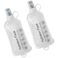 WILDREEDS 250ml Soft Flask, TPU Collapsible Soft Water Bottle for Hydration Pack, Running Vest, Folding Water Bottle for Hiking Cycling Climbing-2Pcs, White - color: 2pcs, 250ml White