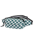 AIBEARTY Fashion Fanny Pack Small Checkered Waist Pack Belt Waist Bag Pack Pouch with Adjustable Strap for Sport Running,Camping,Trip - color: Green Check Pattern