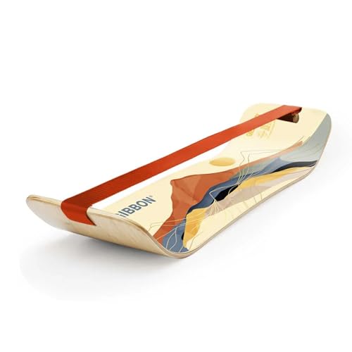 GIBBON SlackBoard, Balance Board Kids & Adults, Slackline Balance Trainer - color: Sunrise - 1 Line