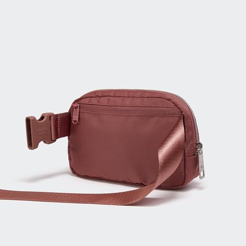 Pander Crossbody Belt Bag for Women and Men, Travel and Everyday Use - color: Mauve