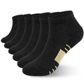 6 Pairs Copper Ankle Compression Socks for Women ＆ Man,Running Socks - color: 01-6black, size: Small-Medium
