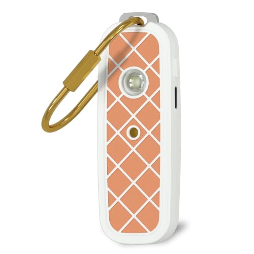 130dB Personal Safety Alarm for Women & College Girls - 240 Min Siren, Dual Activation (Pin & Button), Locking Pin, LED Strobe, Rechargeable Anti-Slip Grip (Tangerine) - color: Tangerine